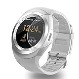 Puccy 3 Pack Tempered Glass Screen Protector Film, compatible with Smartwatch smart watch Y1 Protectors Guard new version