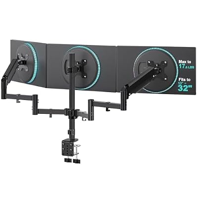 WALI Triple Monitor Mount for 13-32 inch Screens, up to 17.6 lbs per Arm