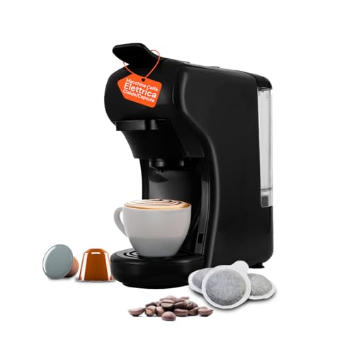 Massima versatilità d’uso: compatibile con macchina caffè cialde e capsule, grazie agli adattatori inclusi, per adattarsi a ogni preferenza di gusto.