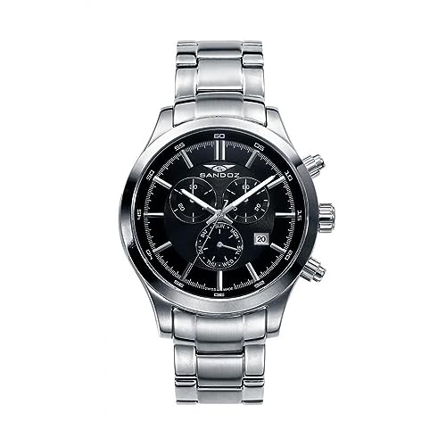 Sandoz 81383 57   Reloj de Pulsera, Correa de Acero Inoxidable, Correa