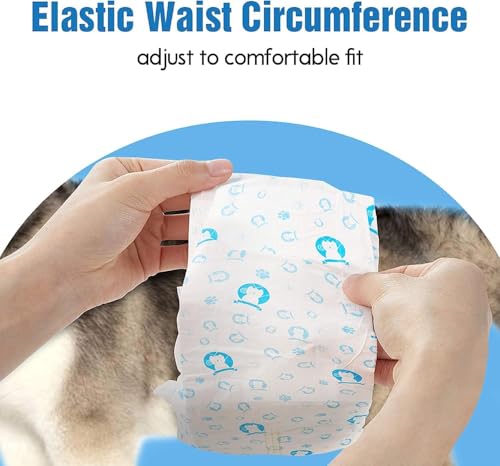 ScratchMe Einweg-Windel für Rüden, super saugfähig und auslaufsicher, erregbares Wasserlassen oder Inkontinenz, 40 Count, klein, weiß, M