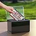 MaxGear Acrylic Donation Suggestion Box with Lock 2 Pack, Secure and Safe Tip Jars, Black Drawing Box for Business Cards 6.25