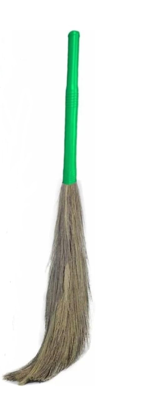 bvslf Natural Grass Broom (Phool Jhadu), 40-Inch Long Mizoram Grass Broom with Plastic Handle | Lightweight & Durable for Floor, Ceiling & Home Cleaning | Long Lasting Jhadoo, Set of 1-image-33