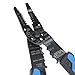 Klein Tools 1025 Long Nose Multi-Purpose Wire Stripper Tool, Made in USA Professional Electrician Tools, Crimping Tool, Cable Stripper for 10-20 AWG Solid, 12-22 AWG Stranded Wire