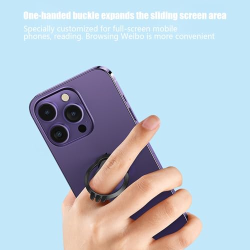 Soporte de anillo de metal para teléfono celular, soporte de anillo para teléfono móvil, accesorio de diseño simple para teléfonos inteligentes, para escribir, tomar fotos, ver videos, videollamadas, - imagen 5