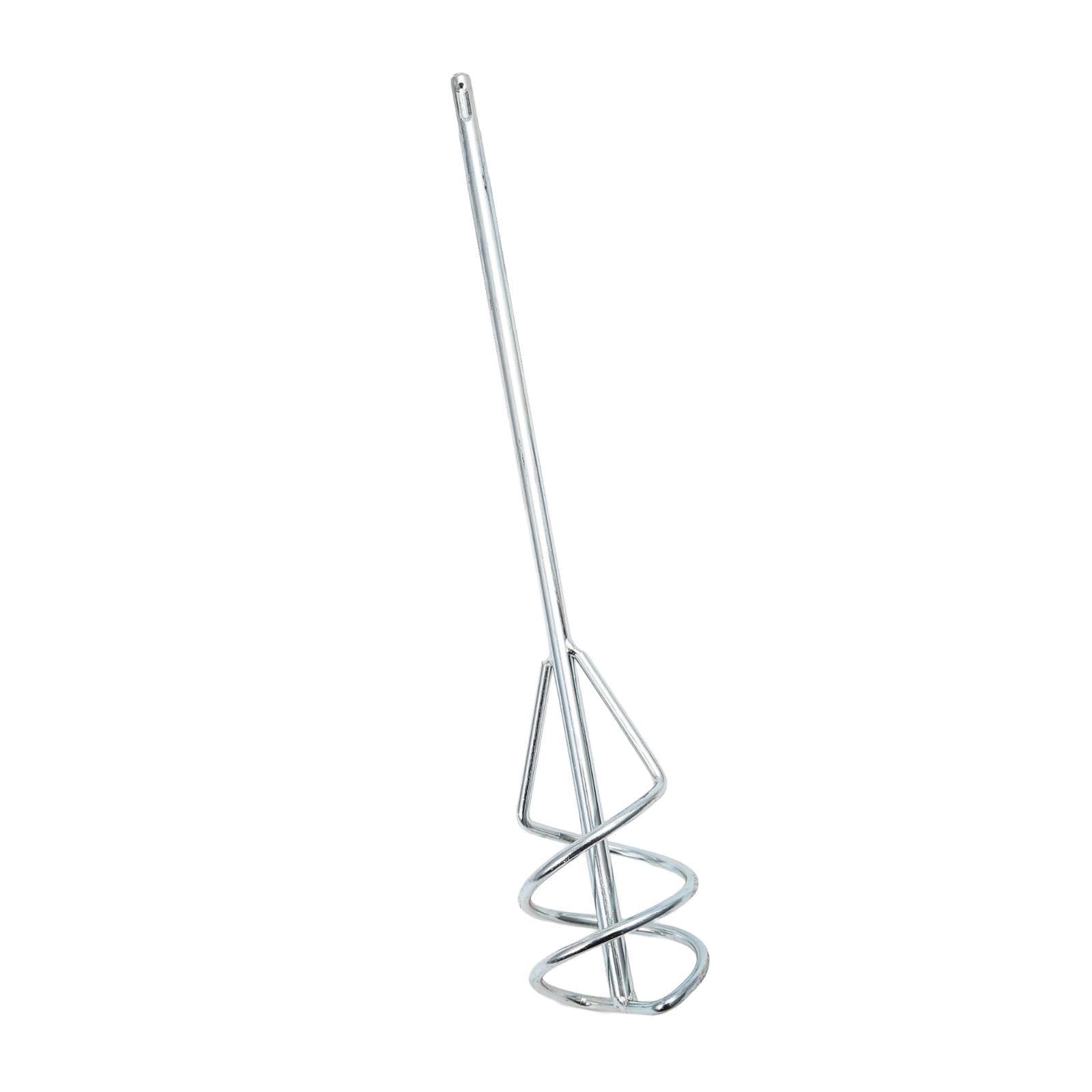 predolo Varilla para mezclar hormigón, varilla agitadora en espiral, resistente al óxido, fácil instalación, mezclador de pintura y yeso para taladro, 8cmx40cm