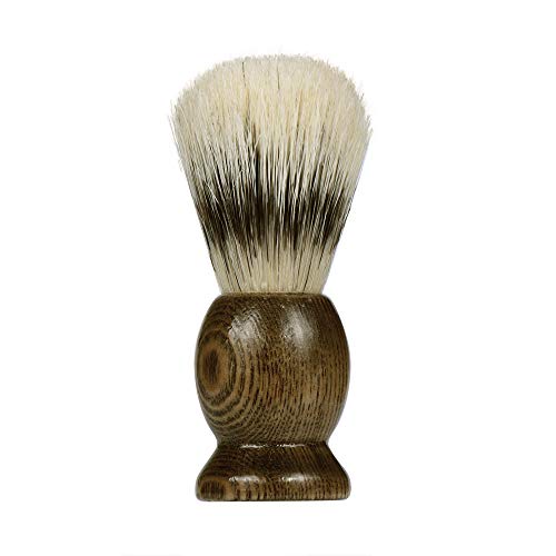 Men's Soft hair beard brush,ANJUNIE Men Shaving Bear Brush Best Badger Hair Shave Wood Barber Tool (Brown)