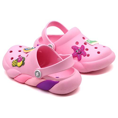 Image of SVAAR Slingback Clog Shoes for Boys & Girls || Indoor & Outdoor Sandals Clogs for Kids with 4 Cartoon Charm