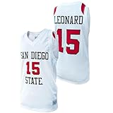 Original Retro Brand NCAA San Diego State Aztecs Kawhi Leonard #15 Tackle Twill Jersey, Small, White