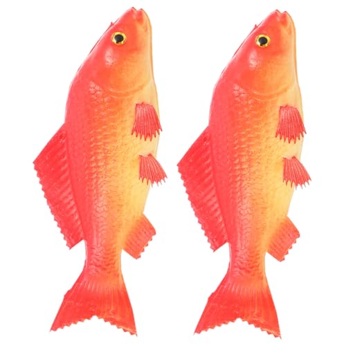NUOLUX 2個 リアルで精巧なシミュレーション魚モデル 軽量で生き生きとした飾り インテリアや 部屋の動物テーマ装飾に