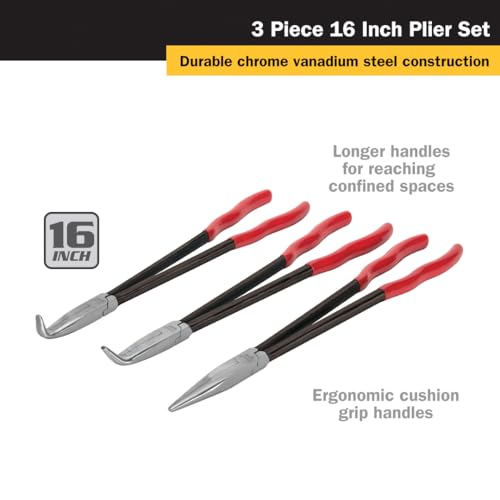 Image of Titan 60787 3-Piece 16-Inch Long Nose Pliers Set