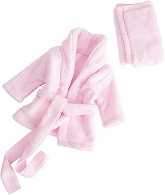 Surakey Newborn Towel Headband Baby Robe for Spa Soft Bath Wrap Makeup Costume Professional Outfit Sets for Infant Boys Girls Pink 1