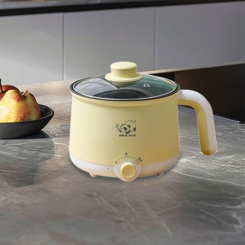 ＫＬＫＣＭＳ Panela Elétrica Mini Panela de Viagem Multiuso com Alça Panela Elétrica de Arroz Macarrão Pan