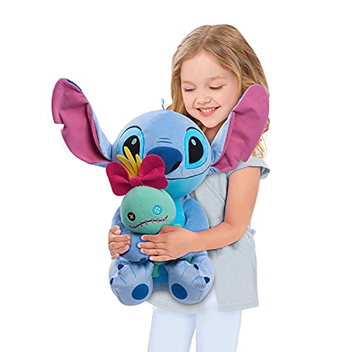 Disney Classics 23 Inch Jumbo Plush With Lil Friend, Stitch & Scrump From Disney's Lilo & Stitch, Stuffed Animal, Alien, Amazon Exclusive, By Just Play #TOP1
