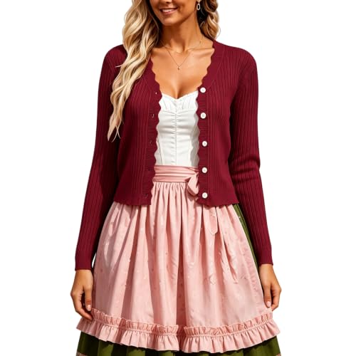 Bolero de manga larga para vestidos de fiesta y trajes regionales cárdigan de punto