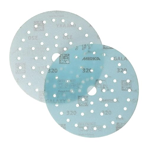Mirka Galaxy epoxy sandpaper 150mm Hook & Loop grit 320 for sanding epoxy resin wood, epoxy, rivertable / 50 pcs sanding discs - Image 3