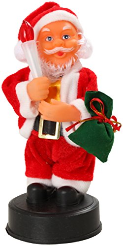 AUTOUR DE MINUIT 5AUT241RO Automate Père Noël avec Bougie à Piles Plastique Multicolore 11x10x20 cm Cover
