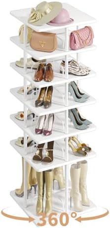 Amazon.com: Original Rotating Shoe Rack A square Tower,original 7-tier ...