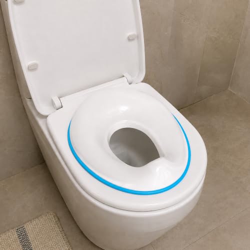 Image of Kids Station Baby Portable Baby Potty Training Toilet Seat Cover with Non-Slip Base, Splash Guard, and Storage Hook-Ideal for 1-5 Year Child, Fits Round & Oval Western Toilets, Toddler Travel-Friendly | Kids Station Baby Portable Baby Potty Training Toilet Seat Cover