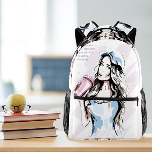 Sac à dos d'école multicolore 40cm pour ado et voyage décontracté