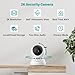 Septekon Indoor Pan/Tilt Security Camera for Baby Monitor, 2K 3MP Pet Camera with Night Vision, Motion Detection, Cloud Storage, Compatible with Alexa, White