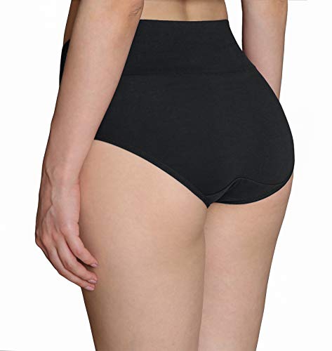 Image of Innersy Women's 5 Pack High Waist Tummy Control Solid Color Cotton Briefs Panties