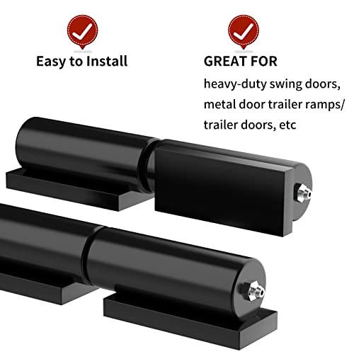Gate Hinges Barrel Style Heavy Duty Steel 1 Pair, 5 Inches Trailer Metal Gate Hinge Fit Door Swing Trailer Ramp- 450 Lbs Load Capacity-Weld On Install #TOP2