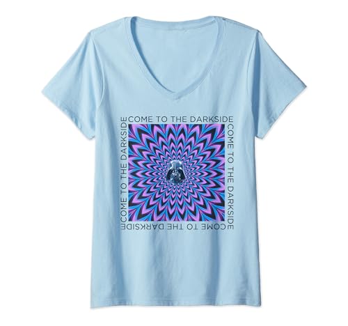 T-shirt V Star Wars Darth Vader femme noir au style trippy
