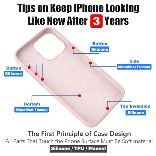 Coque iPhone 15 Pro silicone rose AGVEE avec protection écran complète intégrale - 5