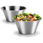 com-four – com-four® 2-teiliges Schüssel-Set aus Edelstahl - Salatschal