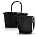 Produktbild Set aus reisenthel Carrybag BK und reisenthel Shoulderbag HY, Einkaufskorb mit Kleiner Umhängetasche, Frame Black + Black