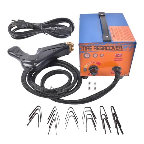 Getanye 110v 1000w Portable Tire Grooving Machine with 20 Blades Off-Road Truck Tire Rubber Groover Grooving Tool Adjustable High Power Tire Regroover Device No Screen