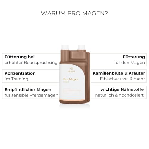 Alpurial Pro-Magen – Ergänzungsfuttermittel für Pferde mit fütterungsbedingtem Bedarf im Magenbereich – mit Kamille, Melisse & weiteren ausgewählten Kräutern – vom Tierarzt entwickelt