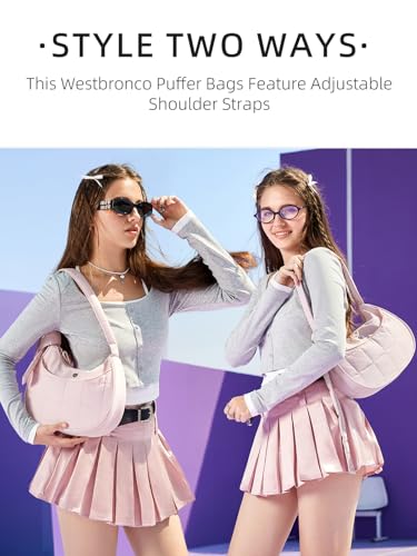 Sac à main matelassé en nylon imperméable avec sangle réglable confortable