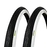 ECOVELO Neumáticos para Bicicleta, Adultos Unisex, Blanco/Negro, 24 pollici