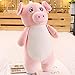 hokkk 50/70 / 110cm Riesige stehende Cartoon Kuscheltiere Schlafbein Kissen Maus Schwein Schwein Elefant Frosch Hund Erwachsene Kinder 50cm Rosa Schwein
