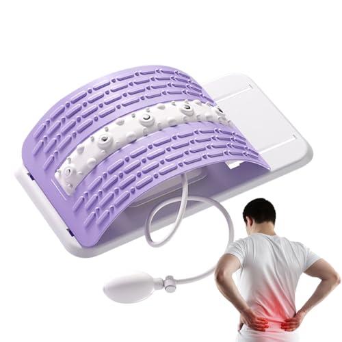 Estirador de de espalda, tabla de masaje lumbar antideslizante, capacidad de carga de 150 kg, estirador de espalda inflable antideslizante para recuperación muscular, de la fatiga, yoga