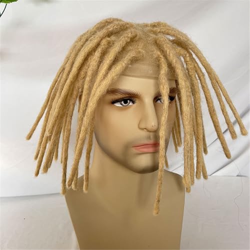 Tropper Pełna koronkowa tupecik Afro z dredami i przedłużaczem dla mężczyzn(613,12 inch)