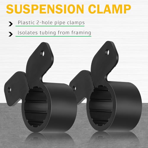 Image of Briwooody 100 Pack 3 /4 Inch Pex Suspension Pipe Clamps Tubing Supports for Pex, Copper, CPVC Pipe, Butterfly Style(Black)
