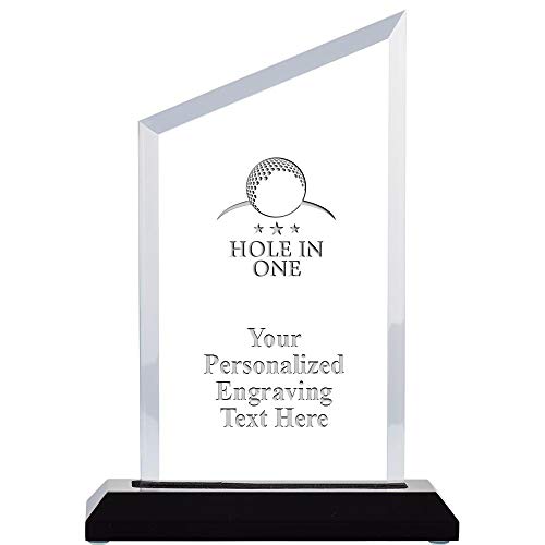 Crown Awards Hole in One Acrylics - 10" Incline Skyline Acrylic Award Hole in One Presentation Trophy, Engraving Included Prime