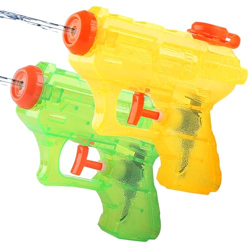 2 Packs Water Guns for Kids Adults, Colorful Squirt Water Pistols, Small Manual Water Soaker Gun Summer Swimming Pool Outdoor Games Beach Water Fighting Toys Gifts for Boys Girls Children