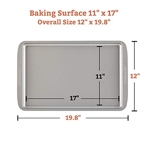 Farberware Nonstick Bakeware, Nonstick Cookie Sheet / Baking Sheet - 11 Inch X 17 Inch, Gray #TOP1
