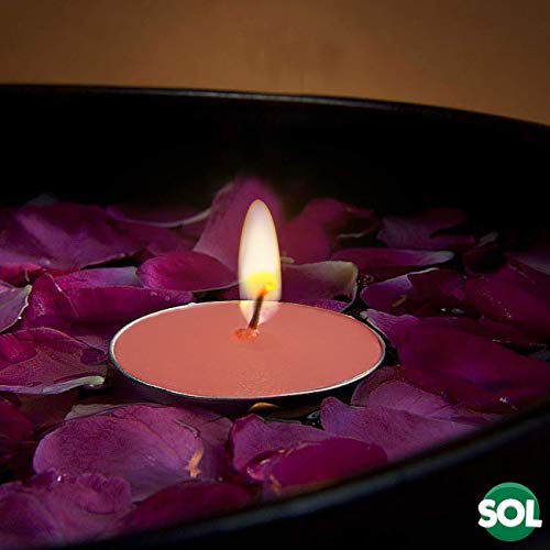 SOL 60pk Mixed Tea Lights Candles Scented Long Burning – 3.5 Hour Burn Time Tealights, Wild Lavender, Fresh Peach, Mountain Spring, Fresh Berries for Home, Spa, Weddings, Anniversaries & Cosy Evenings - Image 7