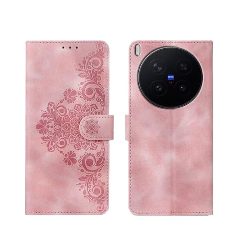 Image of amazon basics Vivo X300 Pro 5G Flip Cover | Card Pockets Wallet & Stand | Flip Cover for Vivo X300 Pro 5G (Executive Pink)