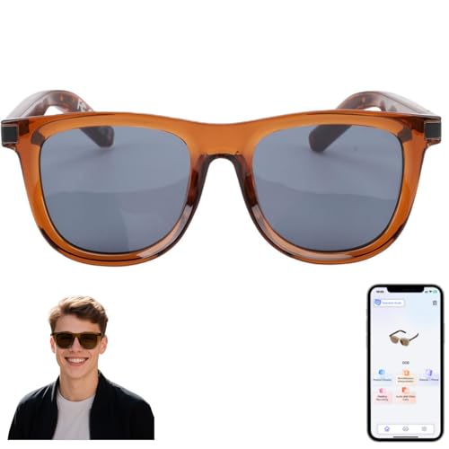 AI Smart Glasses with ChatGPT- Real-Time Translation Glasses (165+ Languages), Noise Cancelling, Open Ear Audio Bluetooth Translator Glasses, UV400 Smart Sunglasses, Auto On/Off Head Detecti