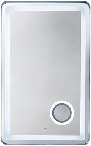 James Martin Vanities Espejo rectangular de 28 pulgadas en níquel cepillado