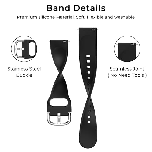 Image of Tobfit 18mm Silicone Watch Strap Compatible for Titan, Timex, Casio, Sonata,HMT etc,Quick Release Sport Loop Colorful Strap