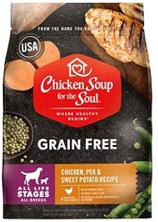 Chicken Soup for the Soul Pet Food Grain Free - Chicken, Pea & Sweet Potato Recipe - Dog 10lb