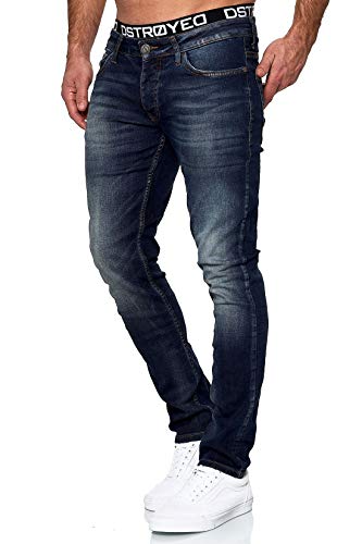 MERISH Jeans Herren Slim Fit Stretch Jeanshose Designer Hose Denim...