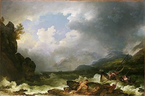 Affiche décorative Belle Isle Windermere impression premium de Loutherbourg 60x90 cm